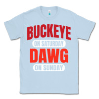 Dusty Blue buckeye on saturday Classic Tee - artisFamous