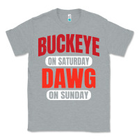 Heather Grey buckeye on saturday Classic Tee - artisFamous