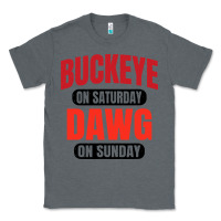 Charcoal Heather buckeye on saturday Classic Tee - artisFamous