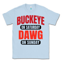 Dusty Blue buckeye on saturday Classic Tee - artisFamous