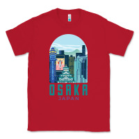 Red Osaka Japan Classic Tee - artisFamous