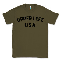 Army Green upper left usa Classic Tee - artisFamous