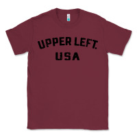 Burgundy upper left usa Classic Tee - artisFamous