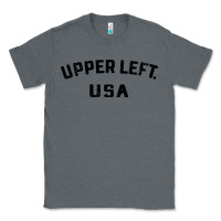 Charcoal Heather upper left usa Classic Tee - artisFamous