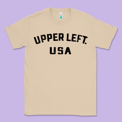 Upper Left Usa Classic Tee Designed By Artisfamous