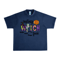 Navy Resting Witch Face Urban Heavy Tee - CowhideDigitalArt