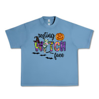 Pebble Blue Resting Witch Face Urban Heavy Tee - CowhideDigitalArt