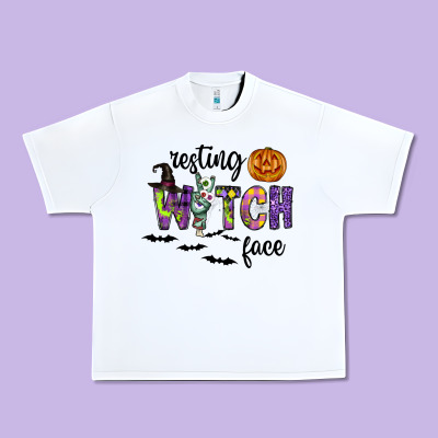 Resting Witch Face Urban Heavy Tee Designed By Cowhidedigitalart