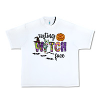 White Resting Witch Face Urban Heavy Tee - CowhideDigitalArt