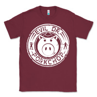 Burgundy evil dr porkchop Classic Tee - artisFamous