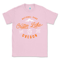 Bubblegum Pink crater lake oregon national park vintage retro Classic Tee - artisFamous