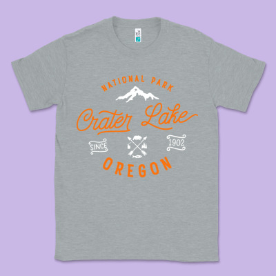 Crater Lake Oregon National Park Vintage Retro Classic Tee Designed By Artisfamous