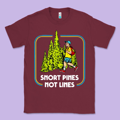 Snort Pines Not Lines Funny Boy Going To School Vintage Classic Tee Designed By Artisfamous