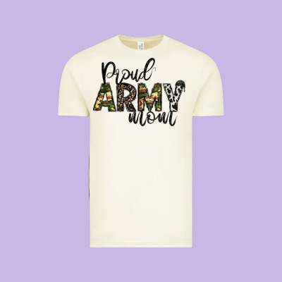 Proud Army Mom Vintage Tee Designed By Cowhidedigitalart