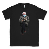 Black bernie sitting in the cold with mittens meme Classic Tee - artisFamous