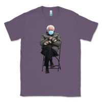 Lavender bernie sitting in the cold with mittens meme Classic Tee - artisFamous