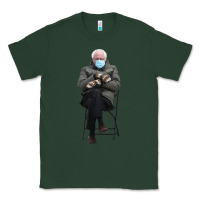 Sports Green bernie sitting in the cold with mittens meme Classic Tee - artisFamous