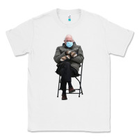 White bernie sitting in the cold with mittens meme Classic Tee - artisFamous