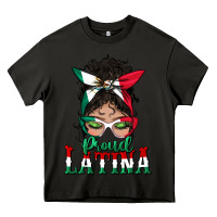 Asphalt proud latina messy bun mama Heavy Core Tee - BundleAndBundleShop