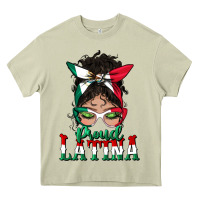 Mossy proud latina messy bun mama Heavy Core Tee - BundleAndBundleShop