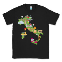Black Italy map Classic Tee - artisFamous
