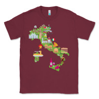Burgundy Italy map Classic Tee - artisFamous