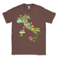 Chestnut Italy map Classic Tee - artisFamous