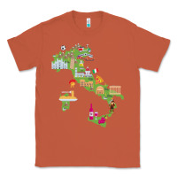 Copper Italy map Classic Tee - artisFamous