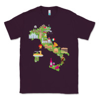 Plum Italy map Classic Tee - artisFamous