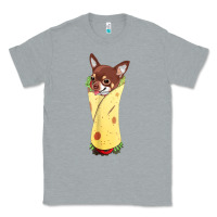 Heather Grey funny chihuahua dog burrito food tee Classic Tee - artisFamous