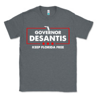Charcoal Heather desantis governor keep florida free Classic Tee - artisFamous