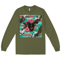 Army Green western suffolk ewe Long Sleeve Tee - BarkalooDesign