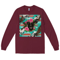 Burgundy western suffolk ewe Long Sleeve Tee - BarkalooDesign