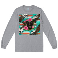 Heather Grey western suffolk ewe Long Sleeve Tee - BarkalooDesign