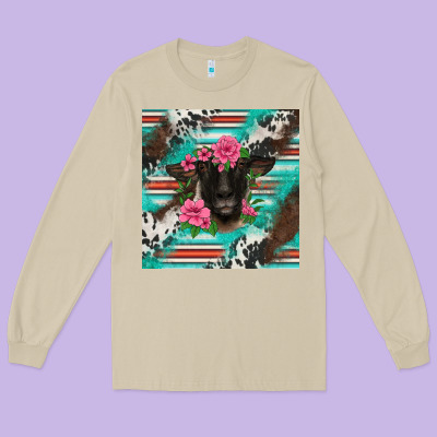 Western Suffolk Ewe Long Sleeve Tee Designed By Barkaloodesign
