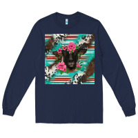 Navy western suffolk ewe Long Sleeve Tee - BarkalooDesign