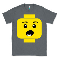 Charcoal Heather surprised expression lego head Classic Tee - artisFamous