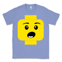 Colony Blue surprised expression lego head Classic Tee - artisFamous