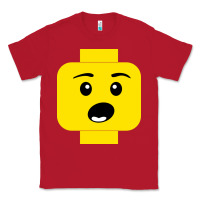Red surprised expression lego head Classic Tee - artisFamous
