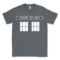 Charcoal Heather the blue box t shirt doctor doc dalek bbc bow tie tv tenth eleventh wh Classic Tee - artisFamous