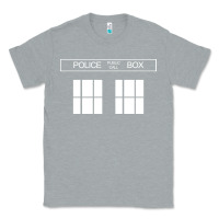 Heather Grey the blue box t shirt doctor doc dalek bbc bow tie tv tenth eleventh wh Classic Tee - artisFamous