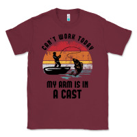 Burgundy dad fishing Classic Tee - artisFamous