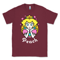Burgundy peach graphic Classic Tee - artisFamous