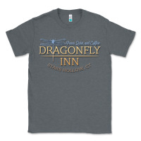 Charcoal Heather dragonfly inn Classic Tee - artisFamous