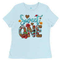 Baby Blue sweet one cherry Ladies Tee - Artiststas