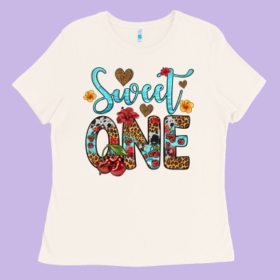 Sweet One Cherry Ladies Tee Designed By Artiststas