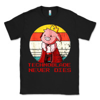 Black retro style technoblade merch cosplay Classic Tee - artisFamous