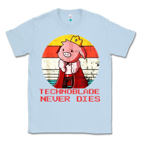Dusty Blue retro style technoblade merch cosplay Classic Tee - artisFamous