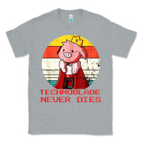 Heather Grey retro style technoblade merch cosplay Classic Tee - artisFamous