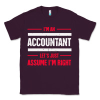 Plum funny accounting design   gift for accountants Classic Tee - artisFamous